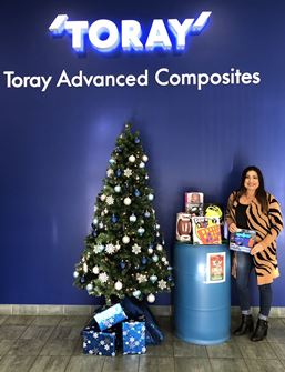Toray Advanced Composites' holiday tree located in Morgan Hill, California